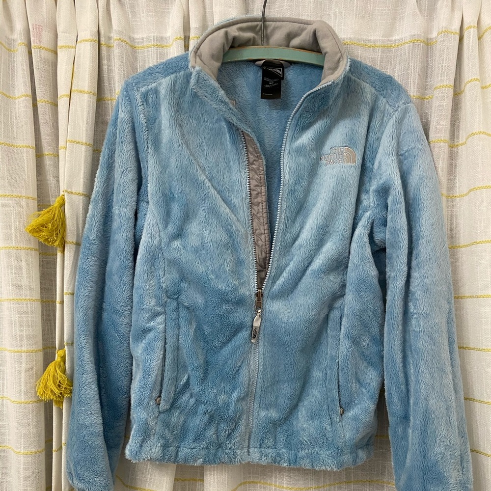 Blue Fuzzy North Face